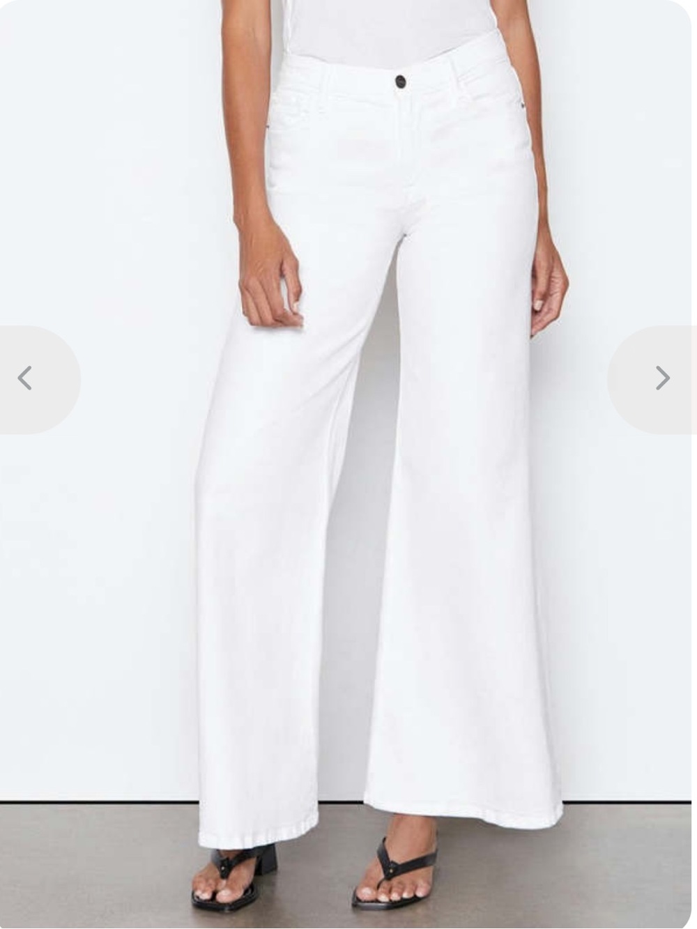 FRAME Denim Le Palazzo Wide Leg Jeans size 26 White Blanc